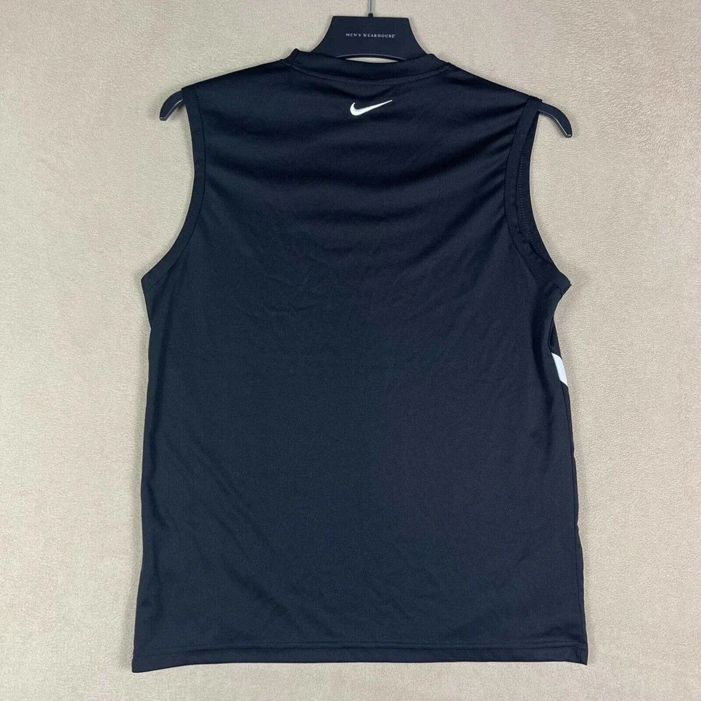 Nike Sleeveless Tank Top Shirt Boys L Black Round Neck‎ Regular Fit